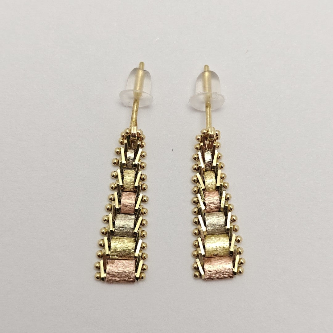 BROQUELES PAR ORO COMBINADO 14 K 2,40 GRMS (SEMINUEVO)