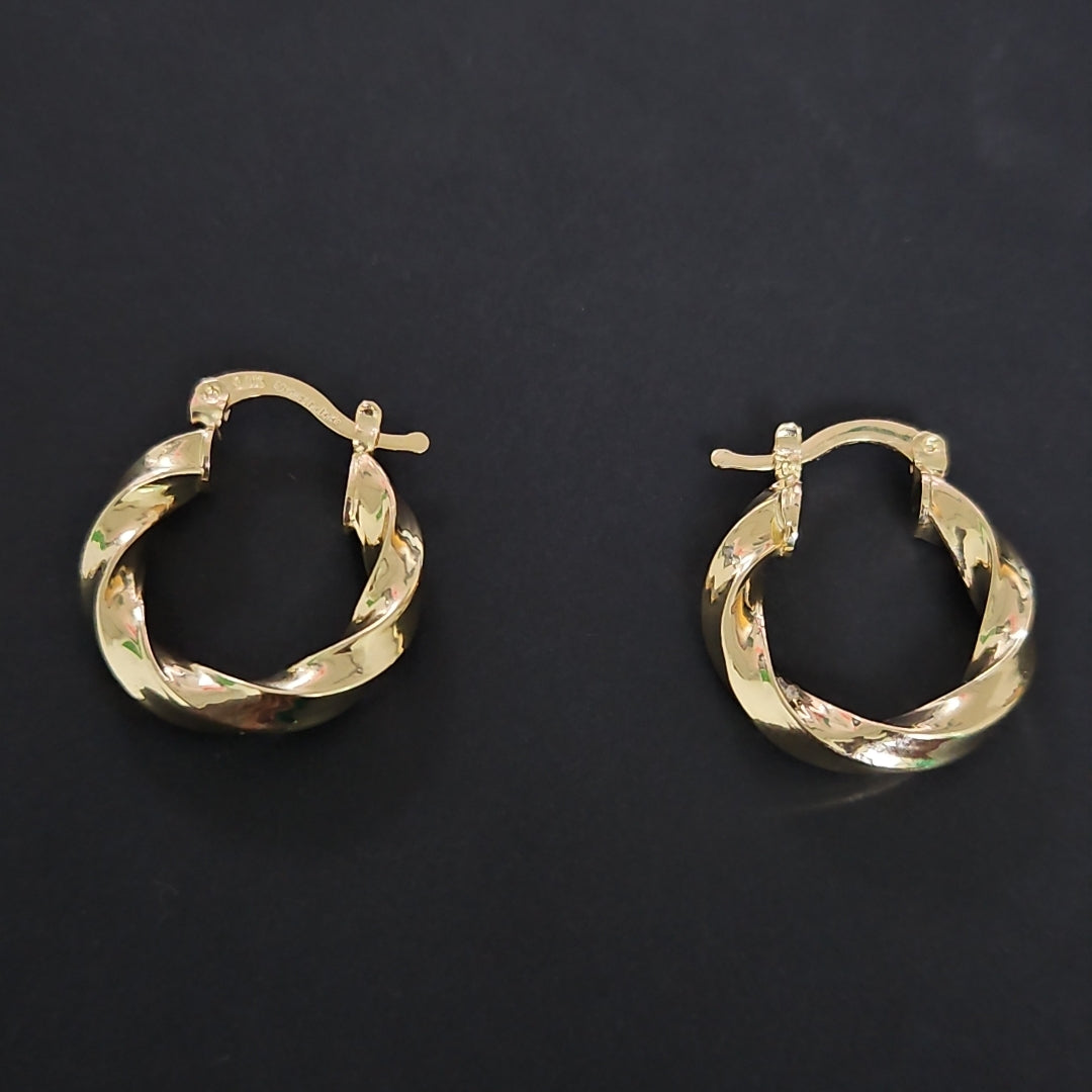 ARETES ARRACADA TORZAL 14K 1.9 GR (NUEVO)