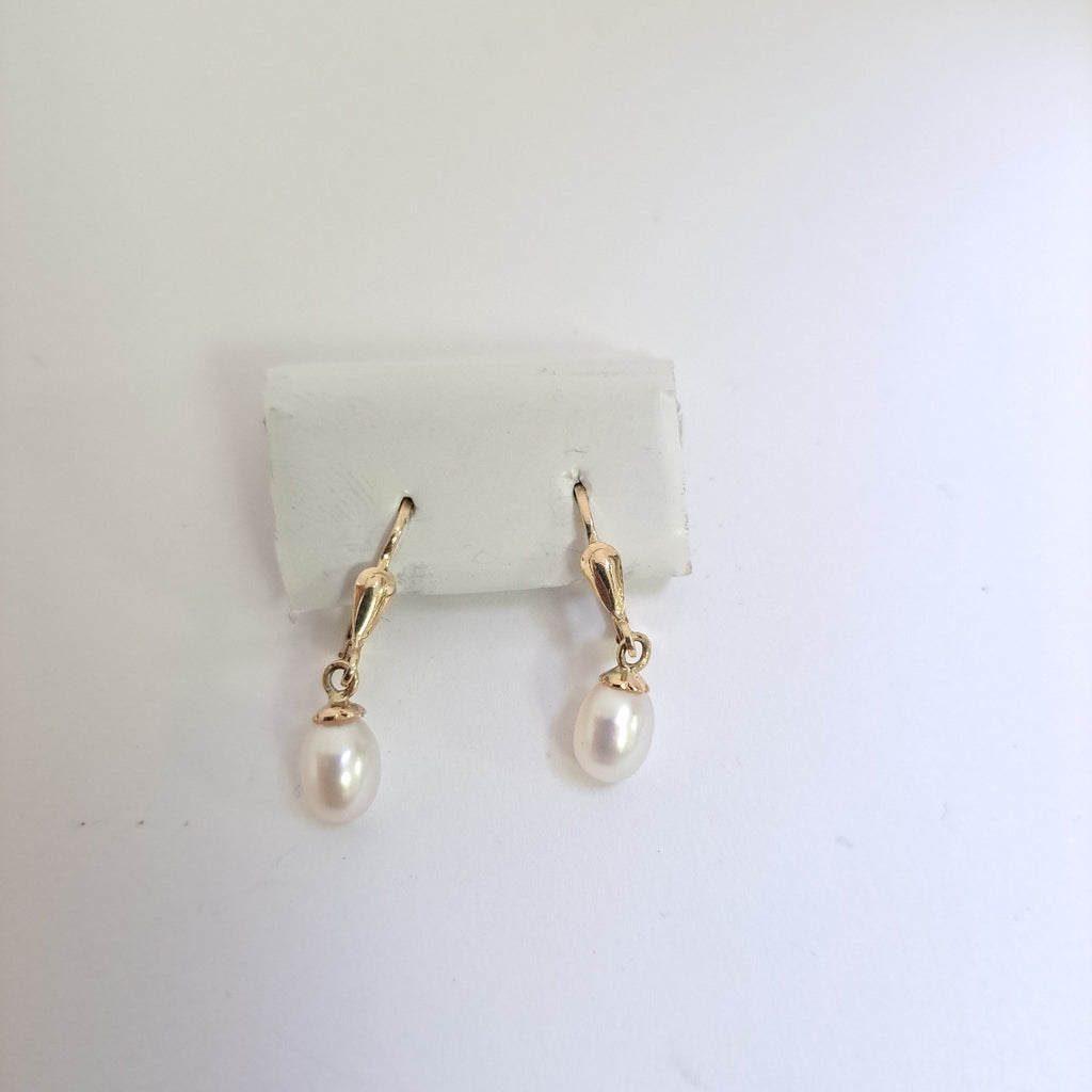 ARETES C PERLAS SINTETICAS 10K 1.8 GR (NUEVO)