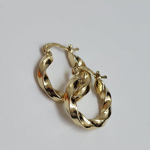 ARETES ARRACADA TORZAL 14K 2 GR (NUEVO)