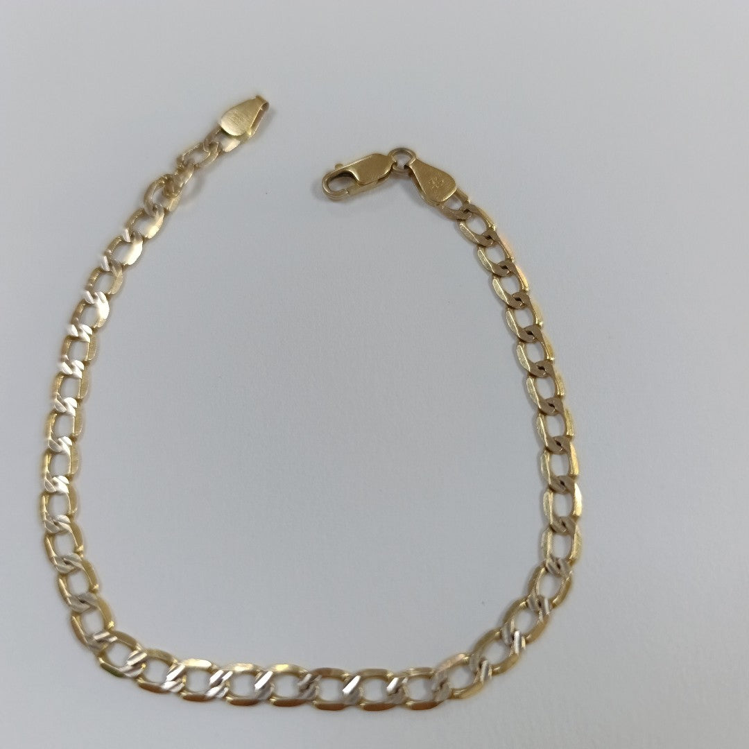 PULSERA ORO COMBINADO 14 K 5.9 GRMS (SEMINUEVO)
