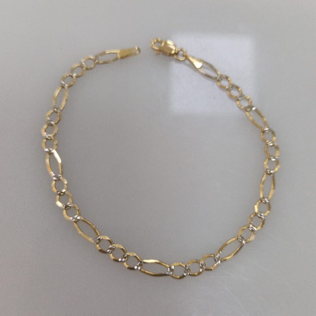 PULSERA 3X1 DIAMANTADA 14K 18 CM 2.7 GR (NUEVO)