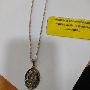CADENA, MEDALLA RELIGIOSA PLATA 10.5 GRMS (SEMINUEVO)