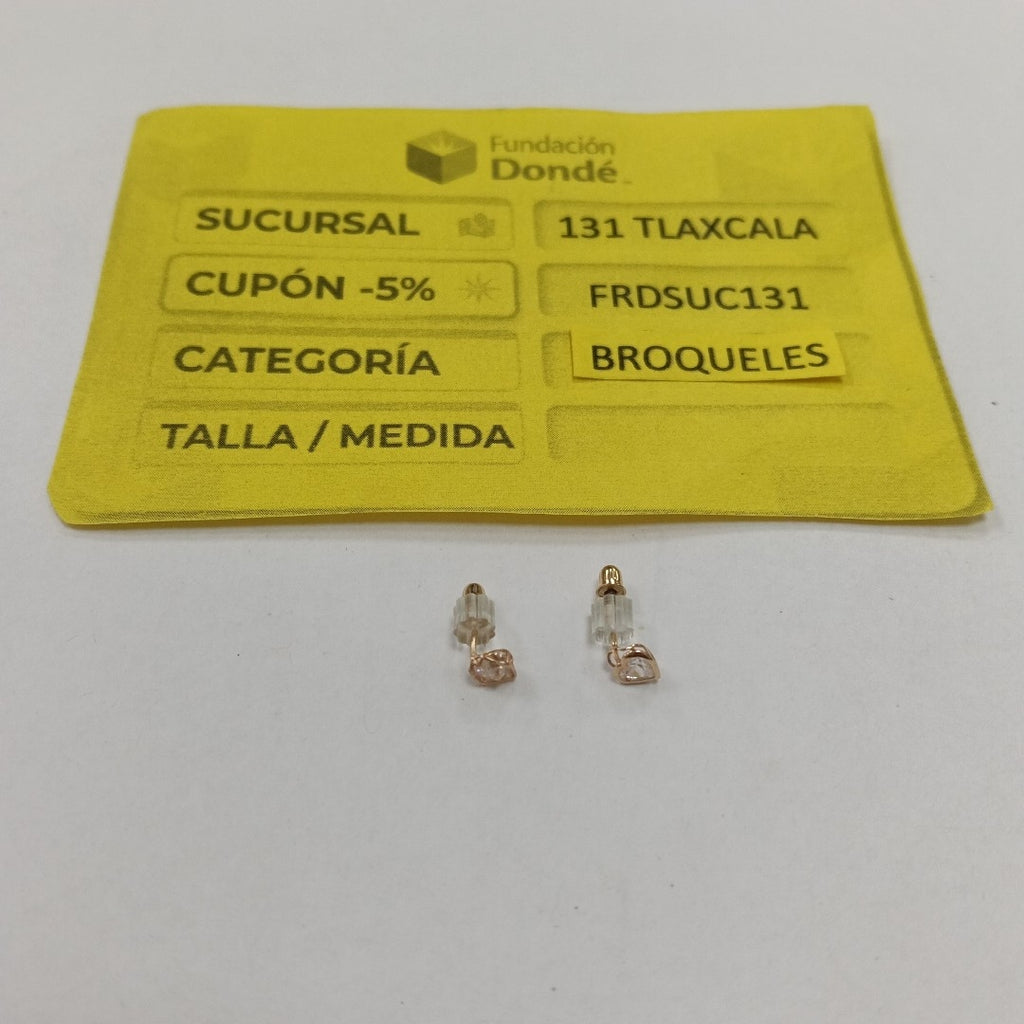 BROQUELES PAR ORO 14 K 0,30 GRMS (SEMINUEVO)
