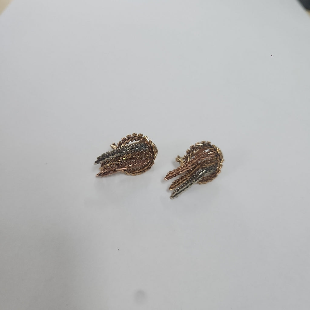 ARETES PAR ORO COMBINADO 14 K 9 GRMS (SEMINUEVO)