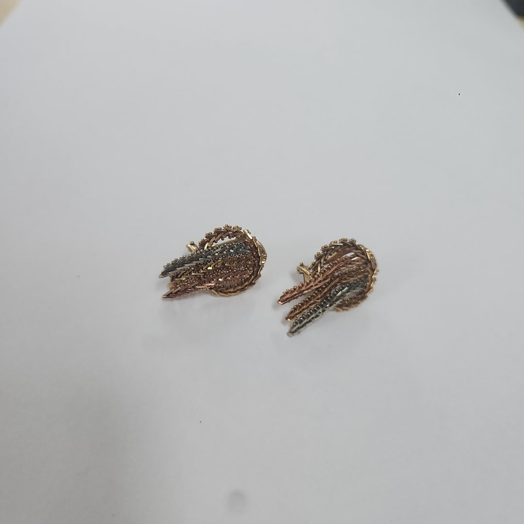 ARETES PAR ORO COMBINADO 14 K 9 GRMS (SEMINUEVO)