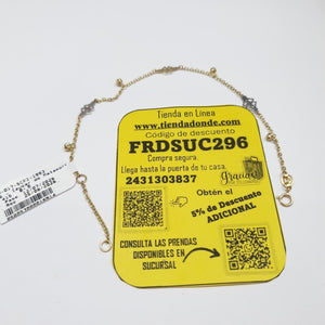 PULSERA ESPECIAL CON TREBOL 14K 18 CM 1.8 GR (NUEVO)