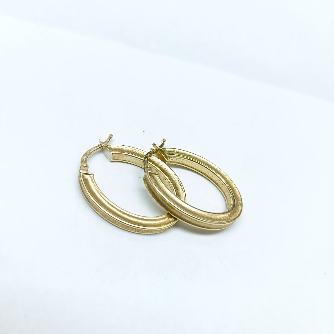 ARRACADAS PAR ORO 14 K 1.9 GRMS (SEMINUEVO)