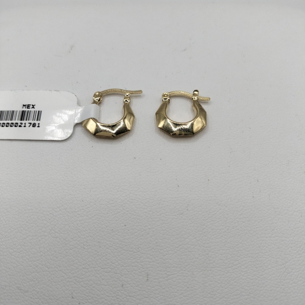ARETES TEJIDO ARRACADA FACETADA 14K 1.3 GR (NUEVO)