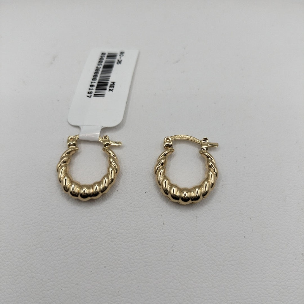 ARETES ARRACADAS TZL HUECAS 14K 1.5 GR (NUEVO)