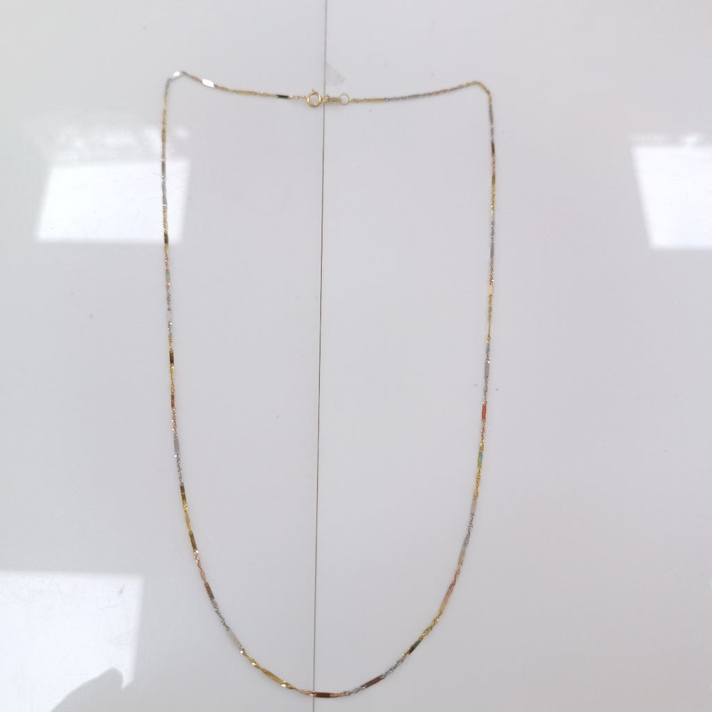 CADENA ORO, ORO COMBINADO 10 K 1.6 GRMS (SEMINUEVO)