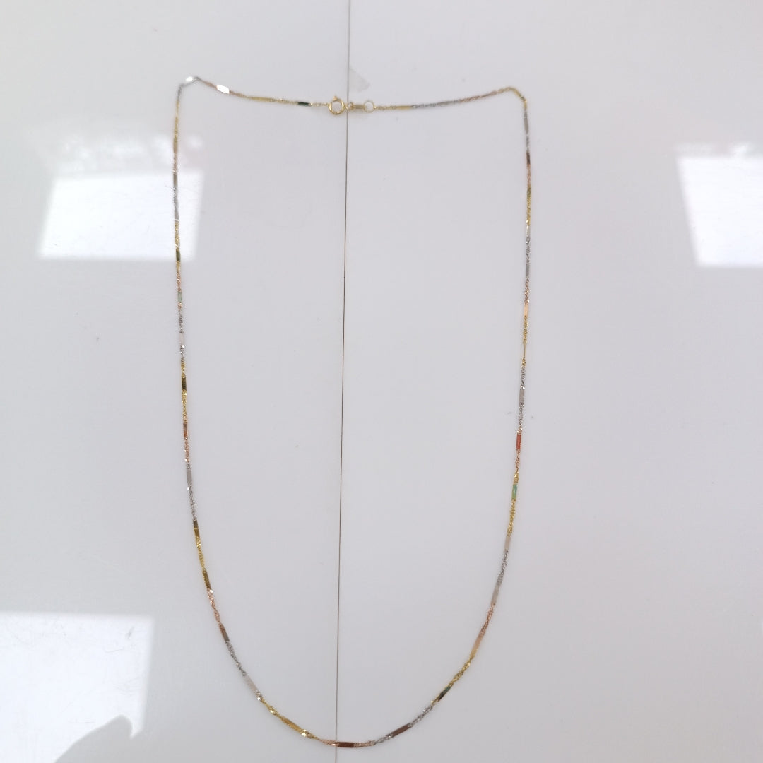 CADENA ORO, ORO COMBINADO 10 K 1.6 GRMS (SEMINUEVO)