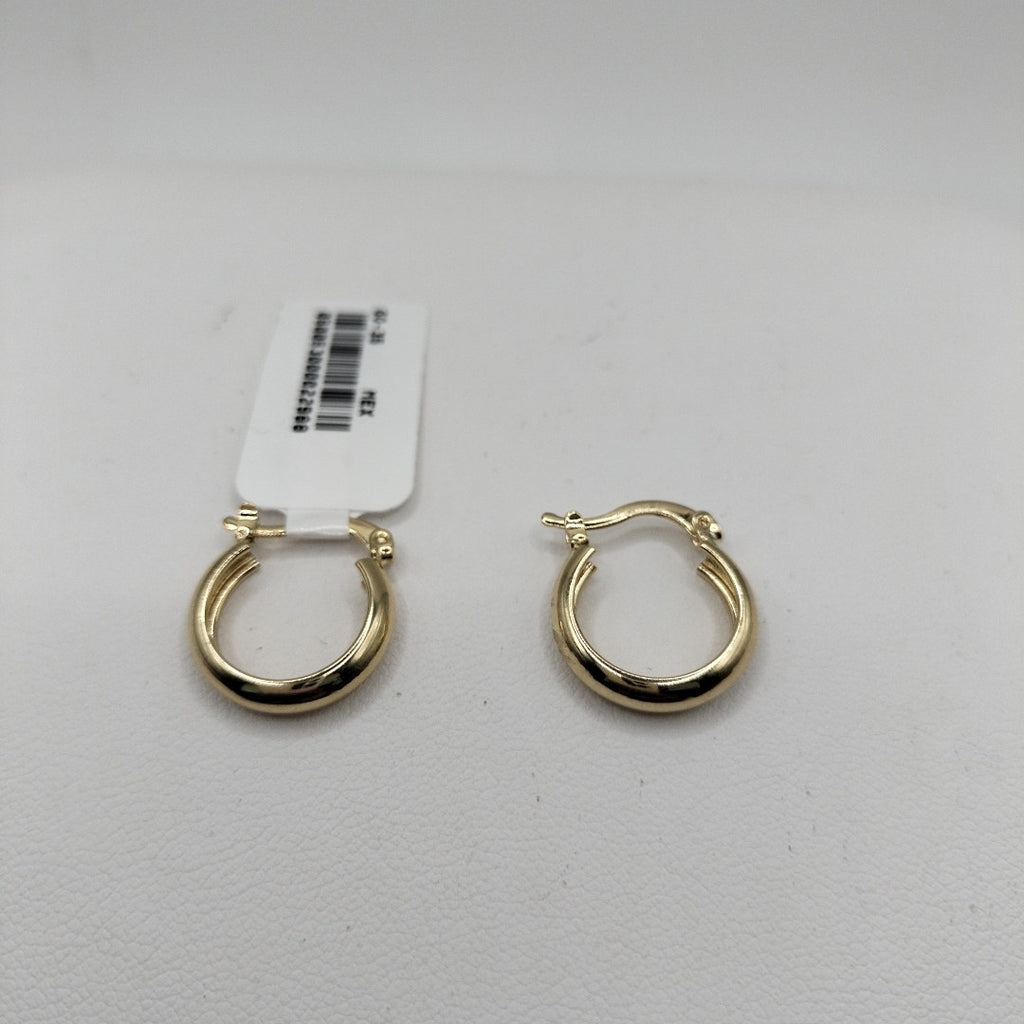 ARETES TEJIDO ARRACADAS LISAS 14K 2.1 GR (NUEVO)