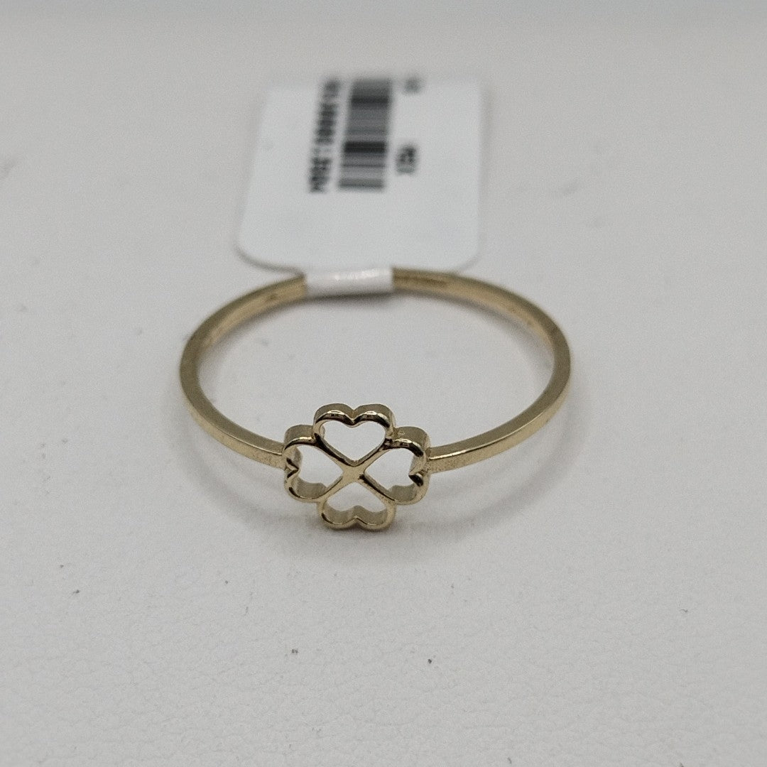 ANILLOS ANILLITO FIG TREBOL 10K TALLA 9 0.9 GR (NUEVO)