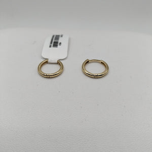 ARETES HUGGIES LISAS 14K 1.6 GR (NUEVO)