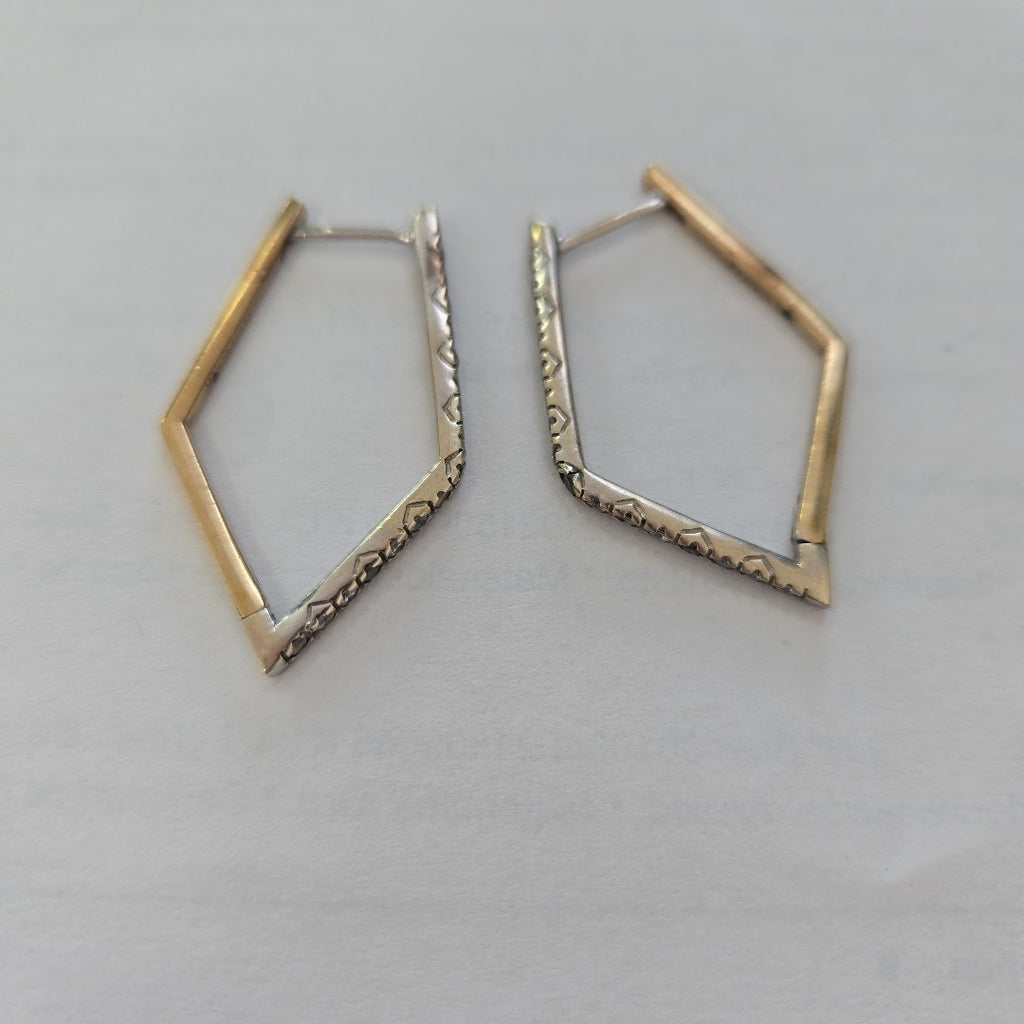 ARRACADAS PAR ORO COMBINADO 10 K 4,50 GRMS (SEMINUEVO)