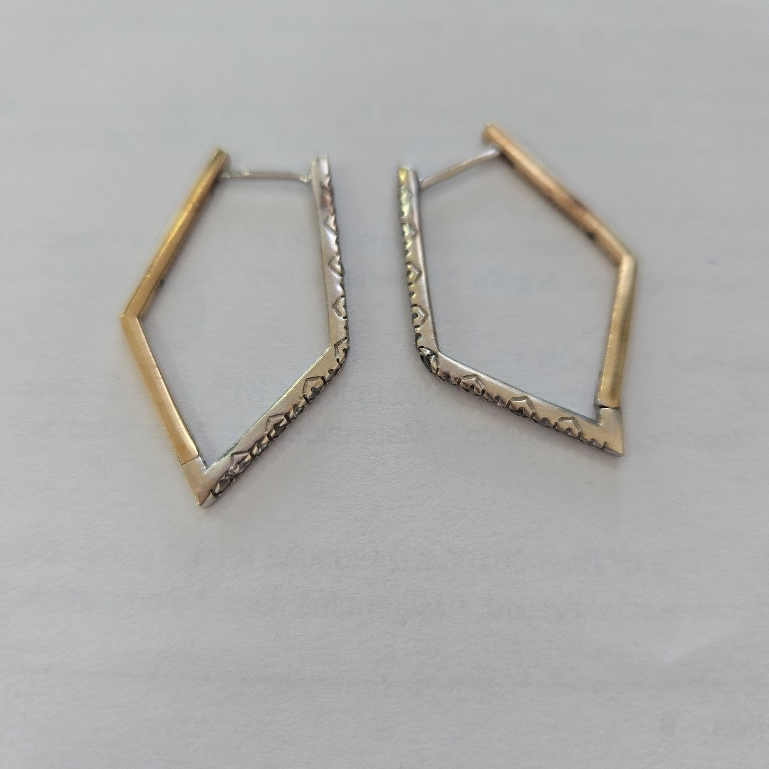 ARRACADAS PAR ORO COMBINADO 10 K 4,50 GRMS (SEMINUEVO)