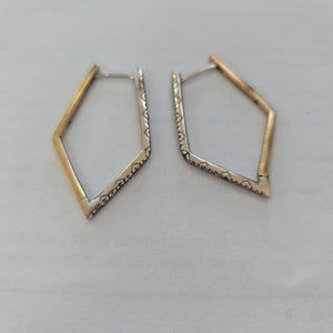 ARRACADAS PAR ORO COMBINADO 10 K 4,50 GRMS (SEMINUEVO)