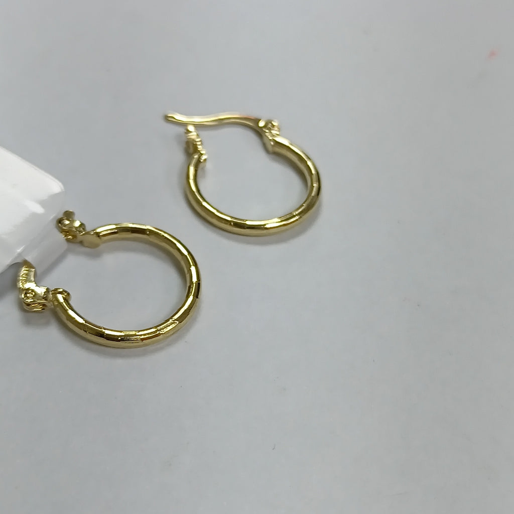 ARETES ARRACADAS ESTRIADAS 14K 1.4 GR (NUEVO)