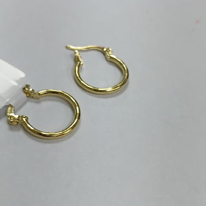 ARETES ARRACADAS ESTRIADAS 14K 1.4 GR (NUEVO)