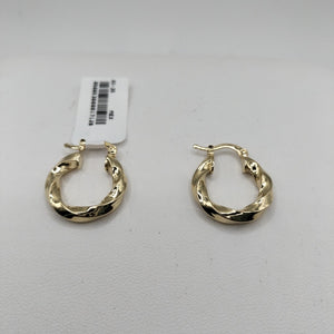 ARETES ARRACADA TORZAL 14K 1.9 GR (NUEVO)