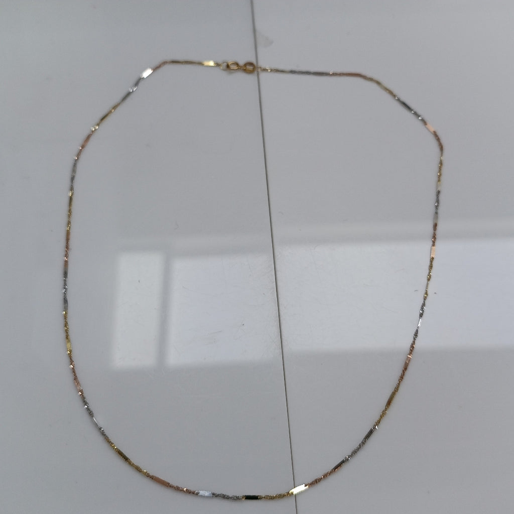 CADENA ORO, ORO COMBINADO 10 K 1.5 GRMS (SEMINUEVO)