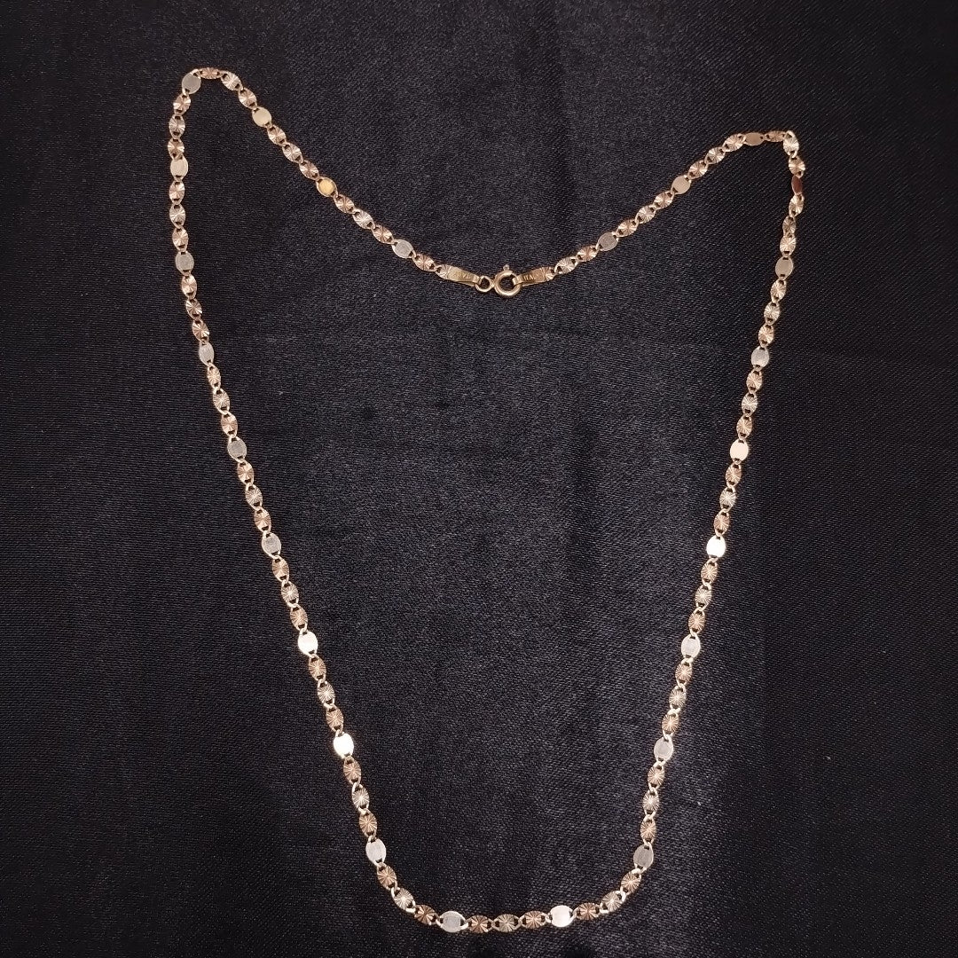 CADENA ORO COMBINADO 14 K 2,40 GRMS (SEMINUEVO)