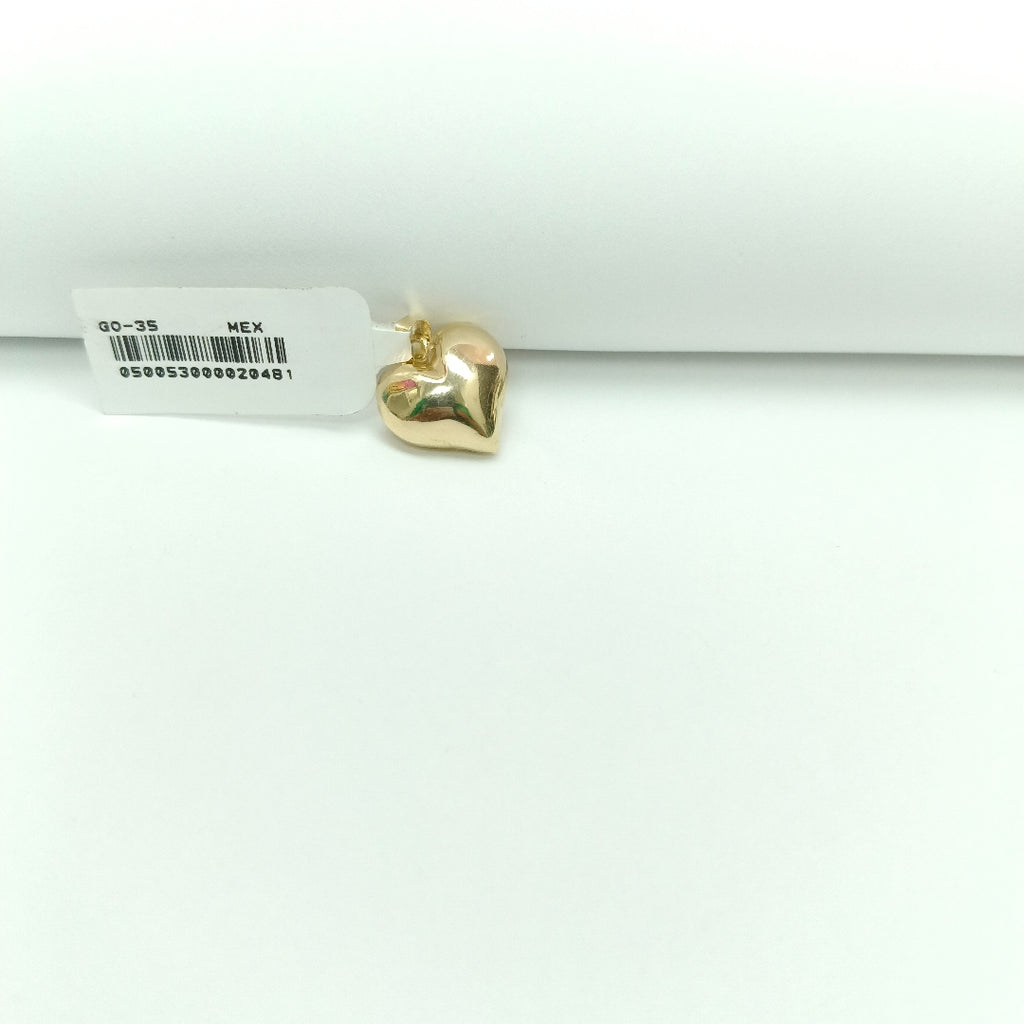 DIJE TEJIDO CORAZON LISO 14K 1.2 GR (NUEVO)