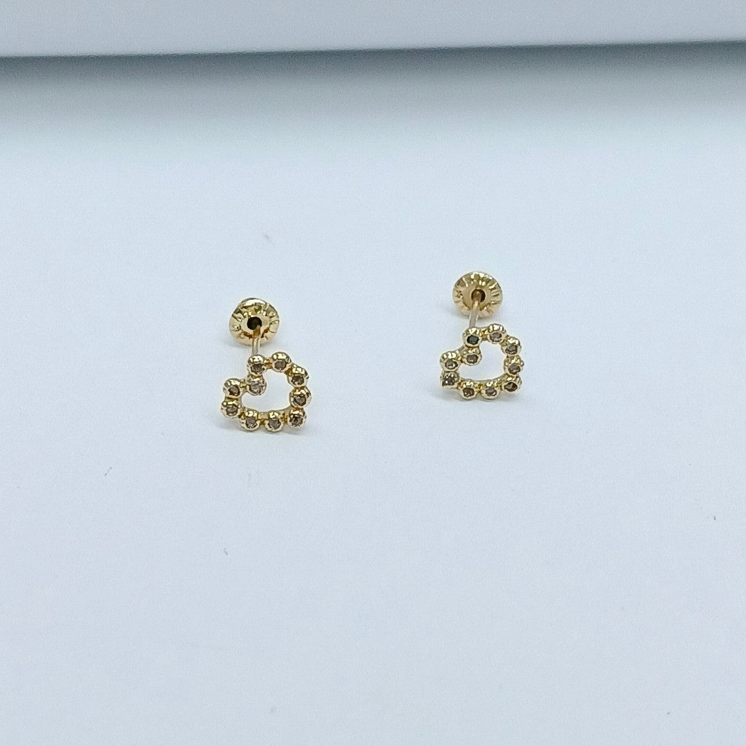 BROQUELES BROQUEL FIG CORAZON 14K 0.23 GR (NUEVO)