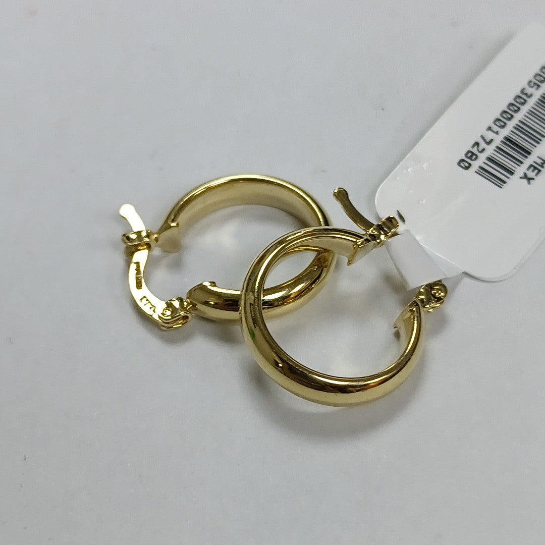 ARETES ARRACADA LISA 14K 1.7 GR (NUEVO)