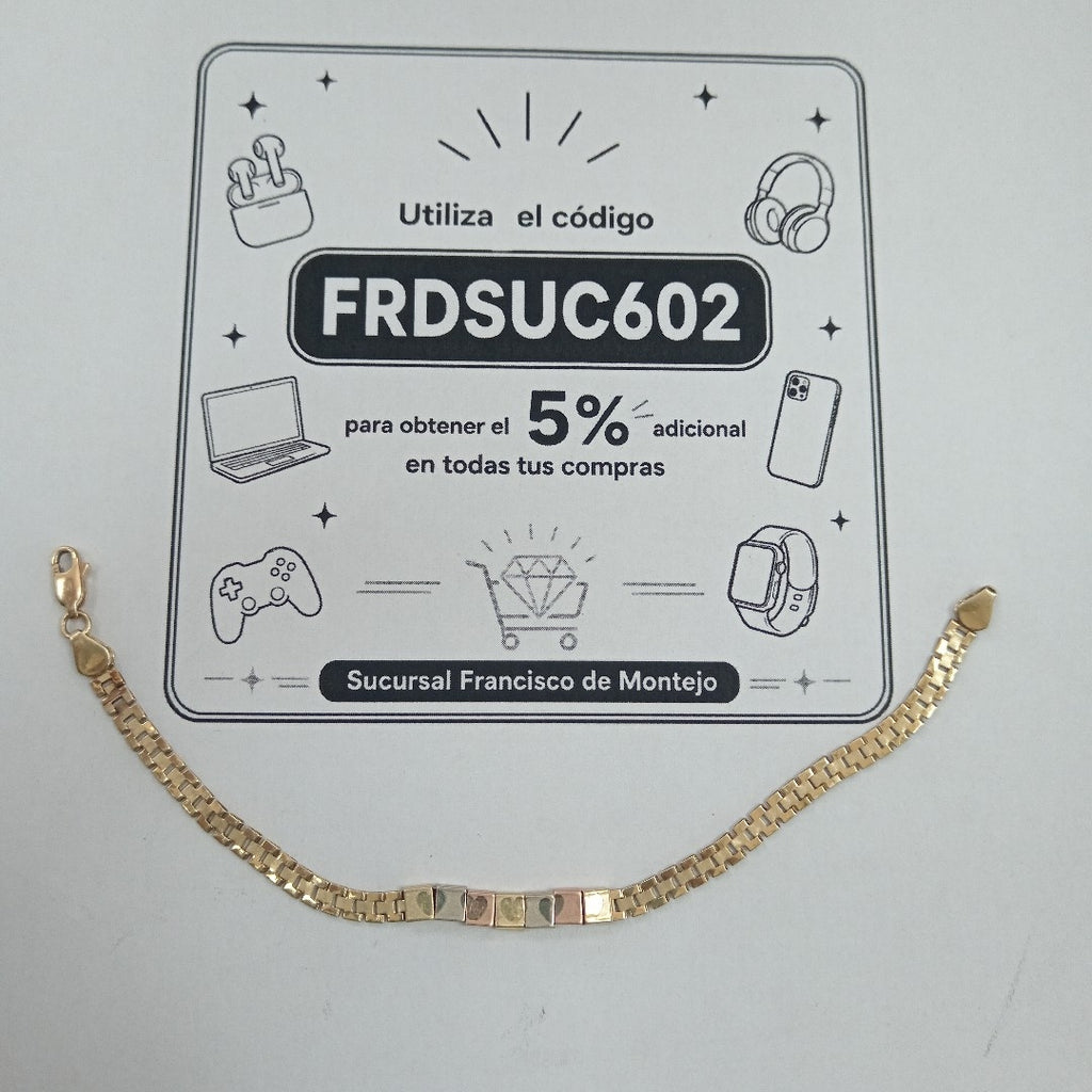 PULSERA ORO 14 K 3.8 GRMS (SEMINUEVO)