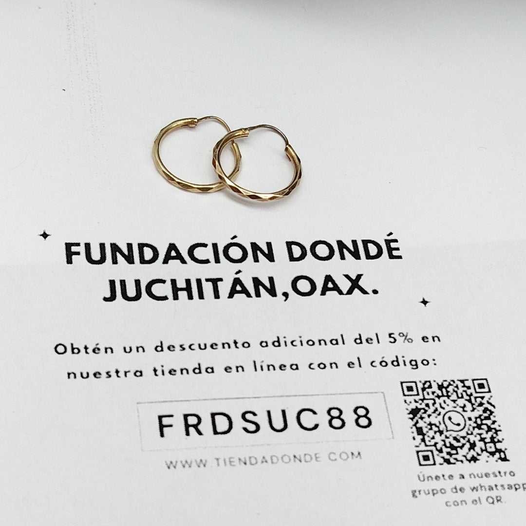 ARRACADAS PAR ORO 10 K 1,10 GRMS (SEMINUEVO)