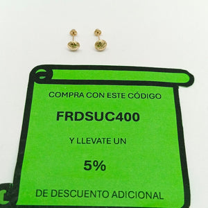 BROQUELES BROQUEL FIG BALON DE FUTBOL 14K 0.2387 GR (NUEVO)