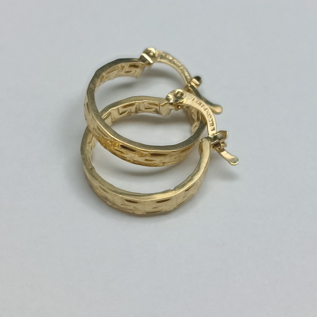ARETES ARRACADAS FIG GRECAS 14K 1.8 GR (NUEVO)