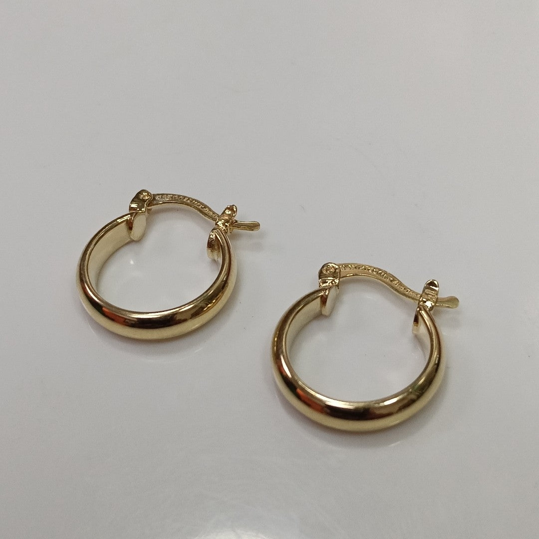 ARETES ARRACADA LISA 14K 1.7 GR (NUEVO)