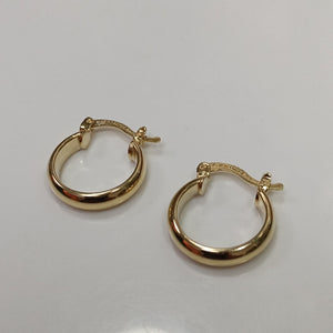 ARETES ARRACADA LISA 14K 1.7 GR (NUEVO)