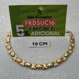 PULSERA ORO, ORO COMBINADO 10 K 9.2 GRMS (SEMINUEVO)