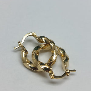 ARETES ARRACADA TORZAL 14K 1.9 GR (NUEVO)