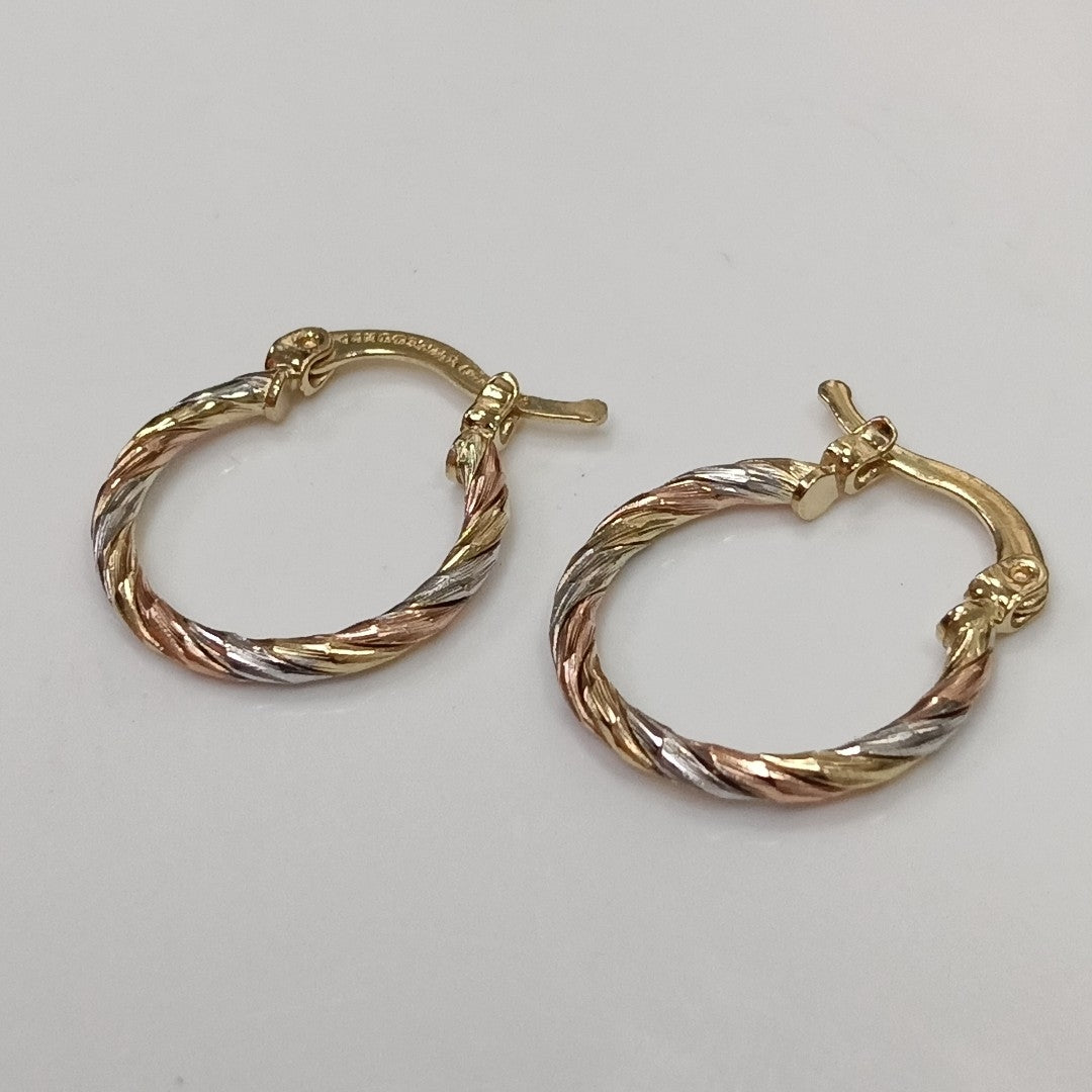 ARETES ARRACADAS COMBINADAS 14K 2.1 GR (NUEVO)