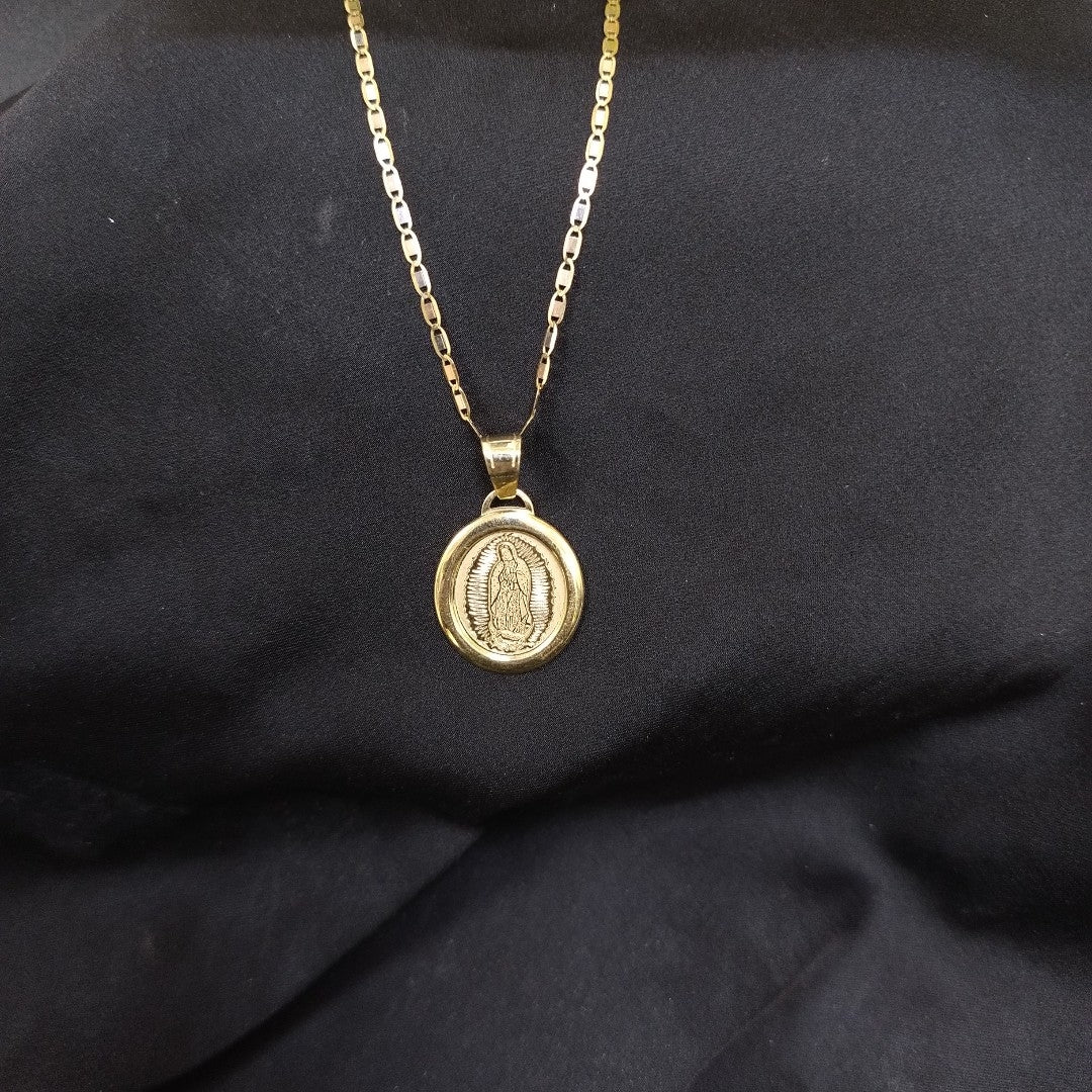 CADENA, MEDALLA RELIGIOSA ORO 14 K 2.5 GRMS (SEMINUEVO)