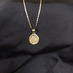 CADENA, MEDALLA RELIGIOSA ORO 14 K 2.5 GRMS (SEMINUEVO)