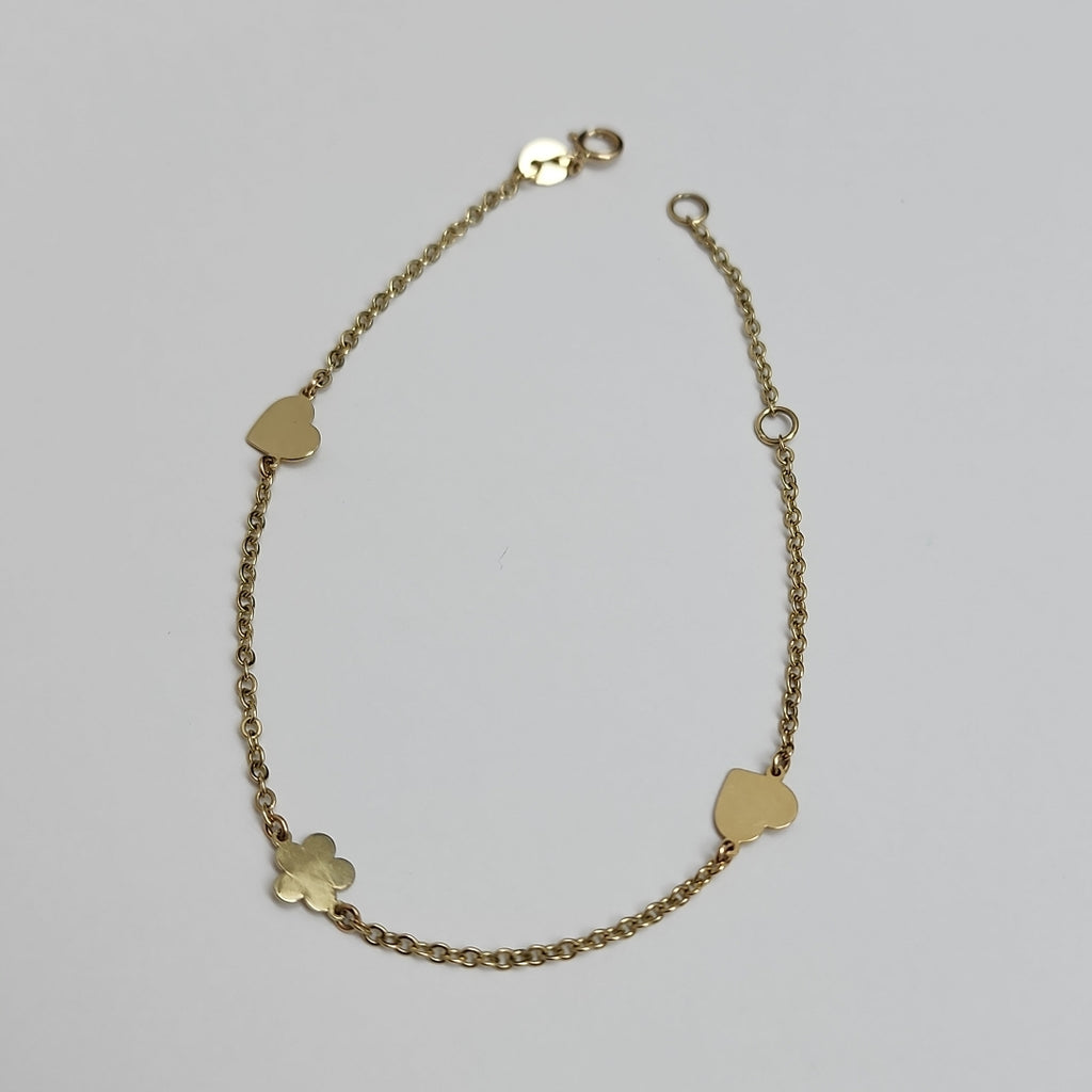 PULSERA ESPECIAL C FIGURAS 14K 18 CM 1.8 GR (NUEVO)