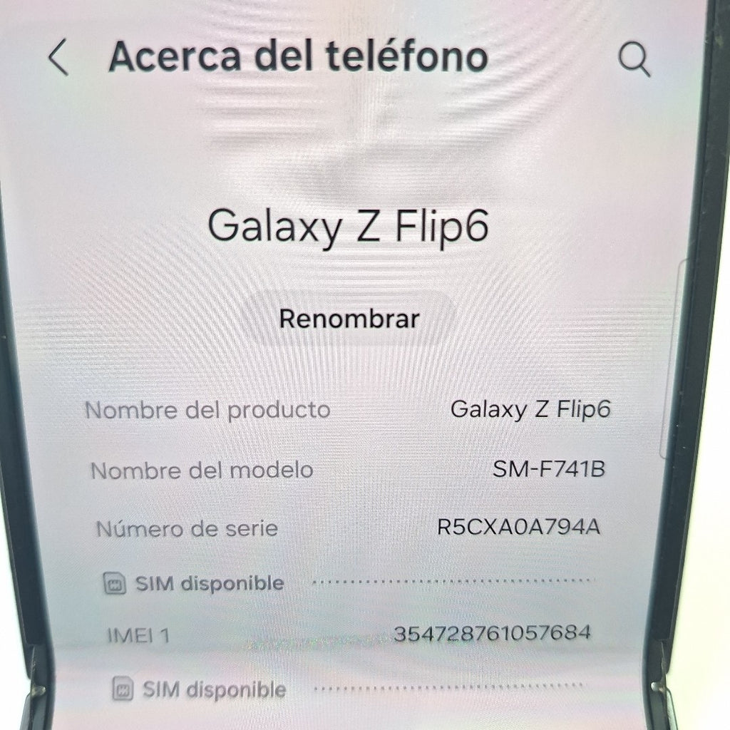 CELULAR SAMSUNG GALAXY Z FLIP6 SM-F741B (2024) 512 GB 12 GB RAM (SEMINUEVO)