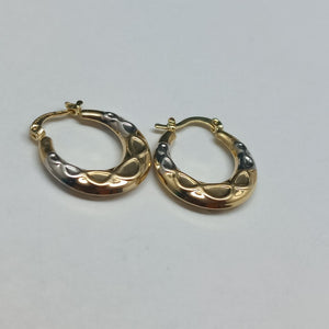 ARETES ARRACADAS COMBINADAS CON INFINITO 14K 2.3 GR (NUEVO)