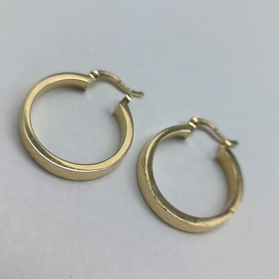 ARETES TEJIDO ARRACADAS FACETADAS 14K 2.9 GR (NUEVO)
