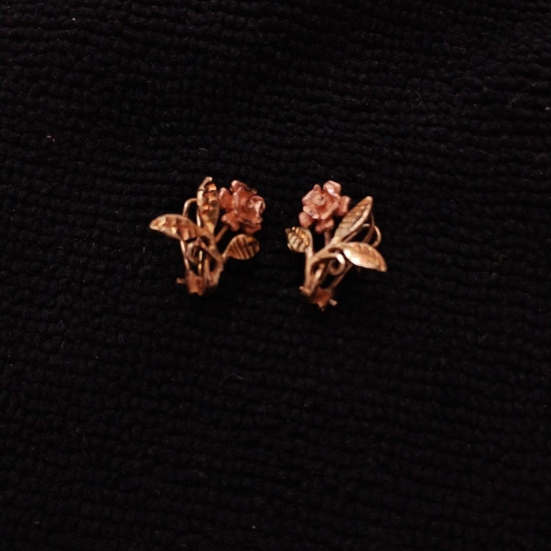 ARETES PAR ORO COMBINADO 10 K 2,80 GRMS (SEMINUEVO)