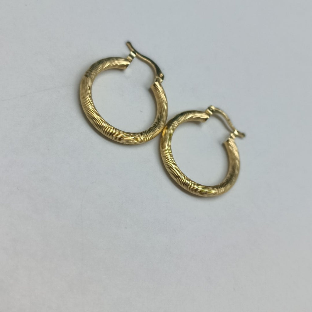 ARETES TEJIDO ARRACADAS ASTRIADAS 14K 2.9 GR (NUEVO)