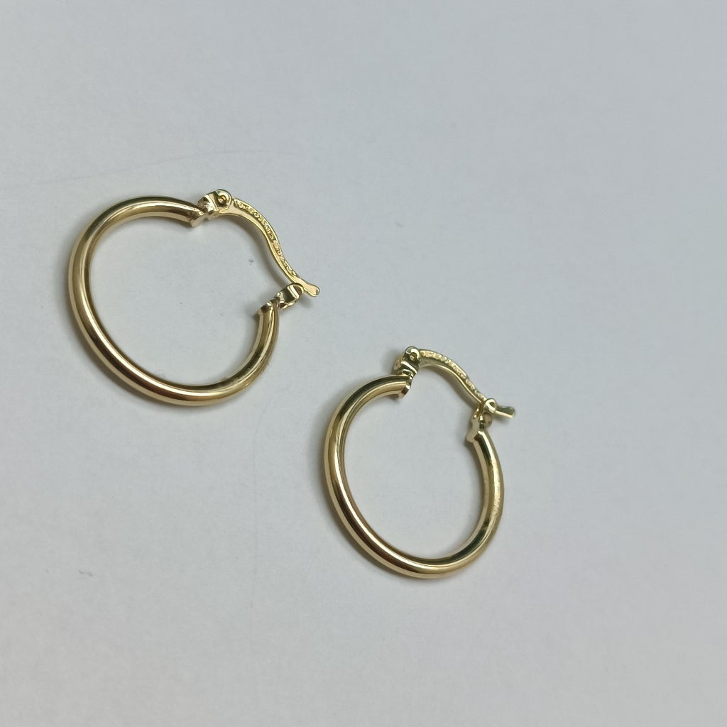 ARETES TEJIDO ARRACADAS LISAS 14K 1.2 GR (NUEVO)