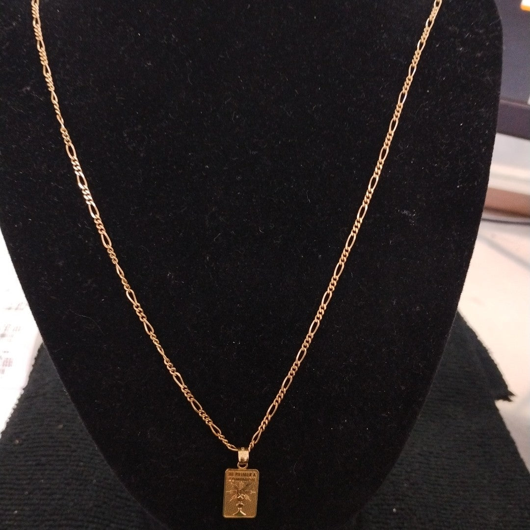 CADENA, MEDALLA RELIGIOSA ORO 10 K 5.4 GRMS (SEMINUEVO)