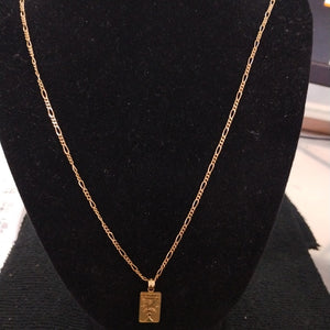 CADENA, MEDALLA RELIGIOSA ORO 10 K 5.4 GRMS (SEMINUEVO)